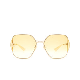 Gucci® Square Sunglasses: GG0818SA color 004 Gold 