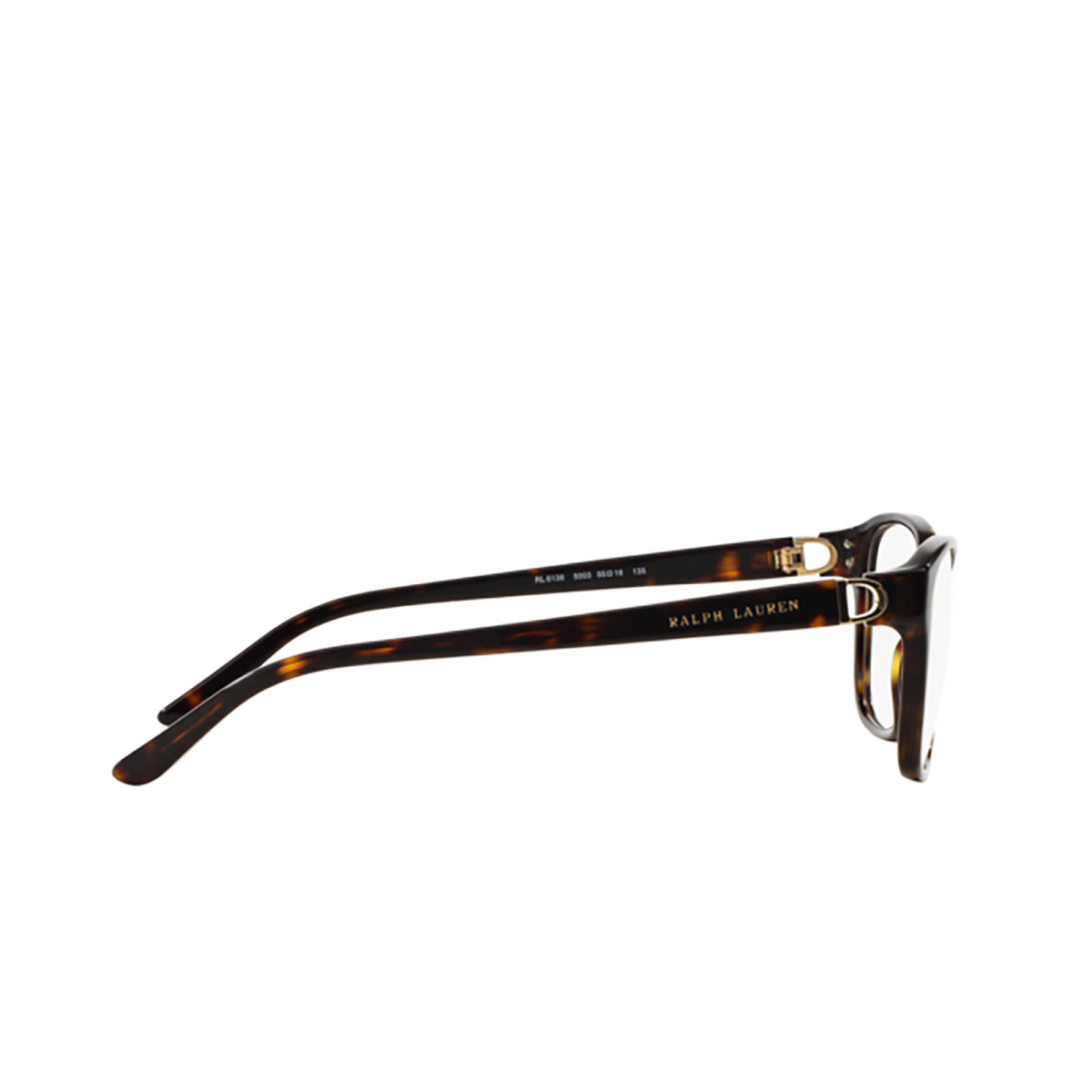 Ralph Lauren RL6136 Eyeglasses 5003 SHINY DARK HAVANA - 3/4