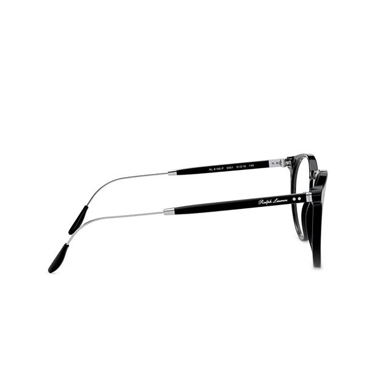 Ralph Lauren® Round Eyeglasses: RL6195P color Shiny Black 5001 - 3/3.