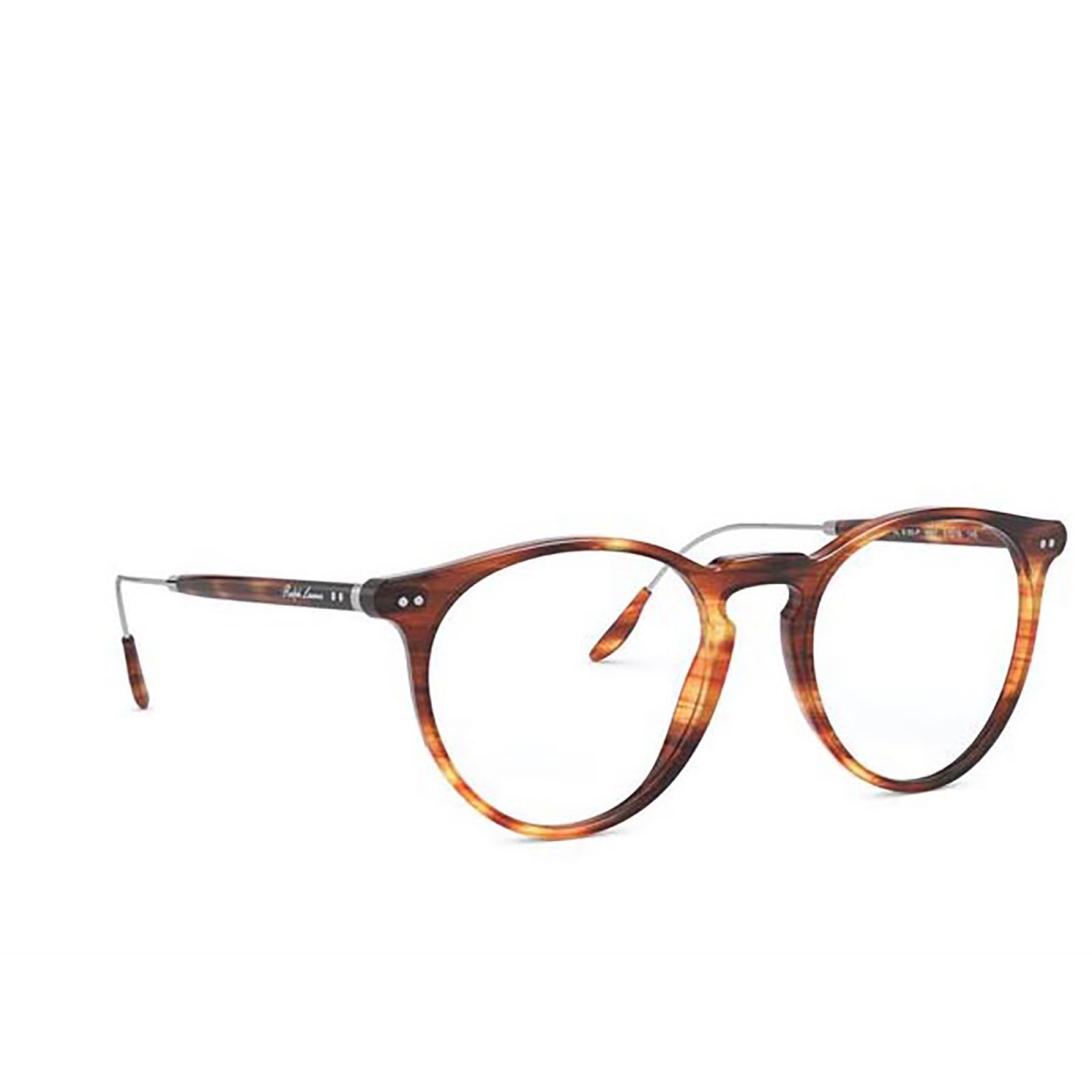 Ralph Lauren RL6195P Eyeglasses 5007 SHINY STRIPED HAVANA - three-quarters view