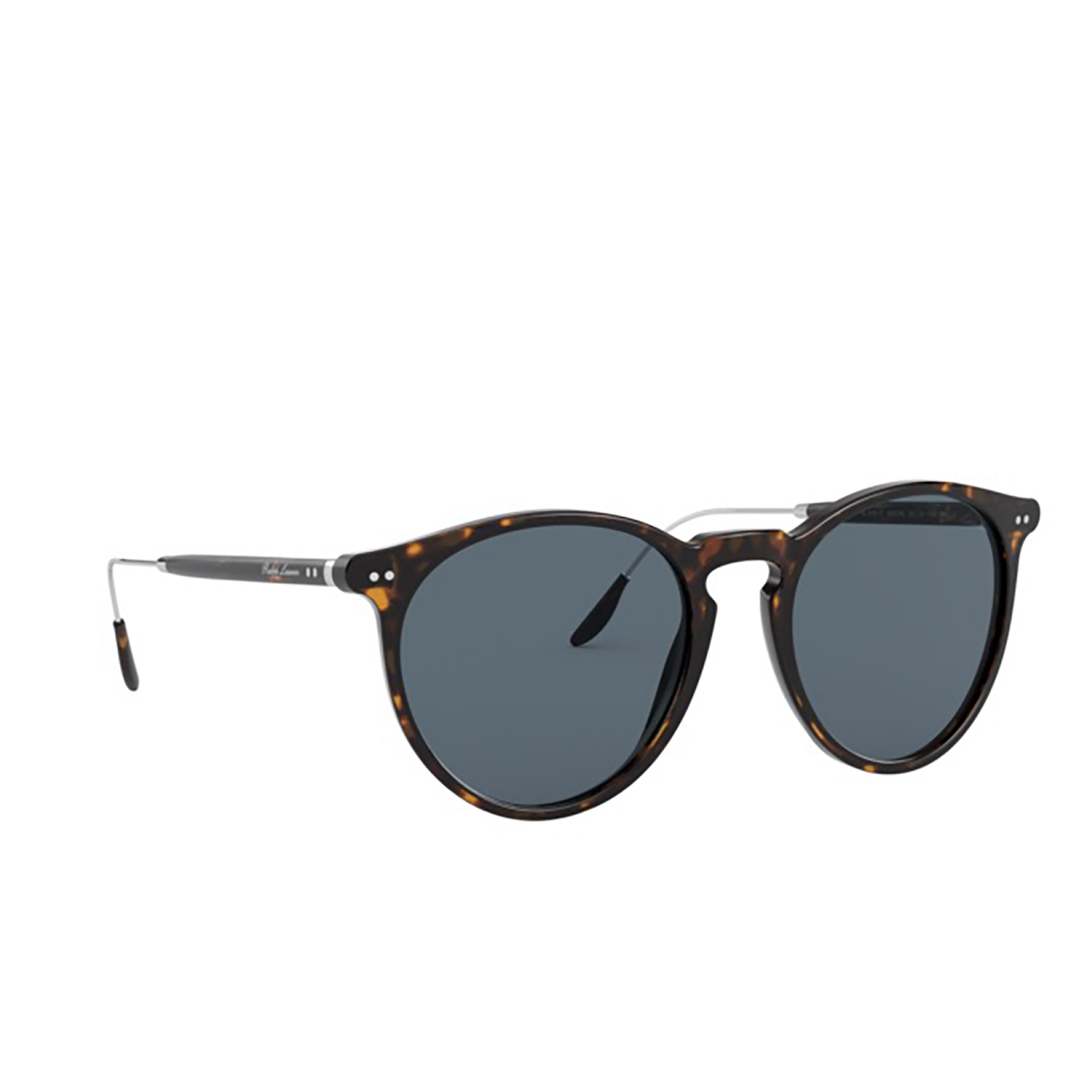 Ralph Lauren® Round Sunglasses: RL8181P color Shiny Dark Havana 5003R5 - three-quarters view.