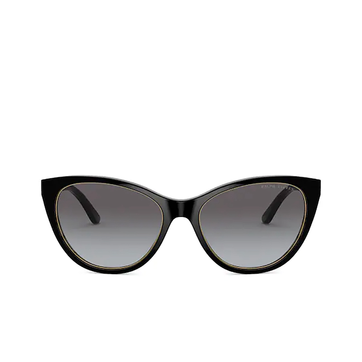 Ralph Lauren® Cat-eye Sunglasses: RL8186 color Shiny Black 50018G - front view.