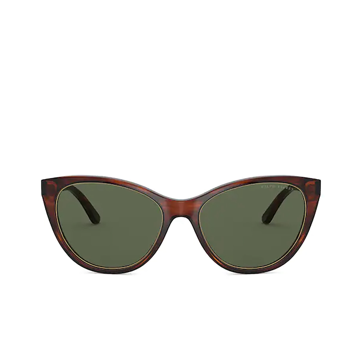 Ralph Lauren® Cat-eye Sunglasses: RL8186 color Shiny Striped Havana 500771 - front view.