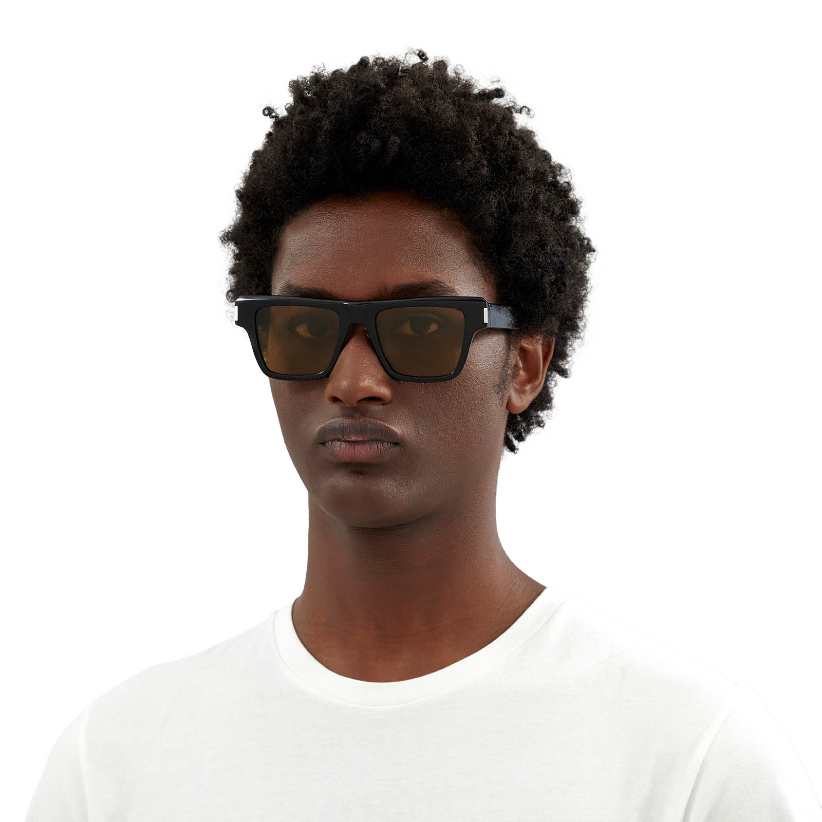 Saint Laurent® Rectangle Sunglasses: SL 469 color 004 Black - product thumbnail 4/4