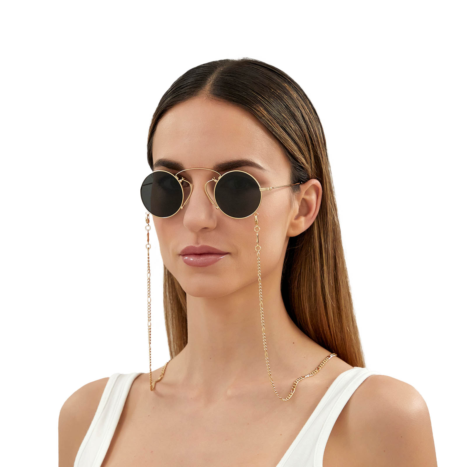 Gucci® Round Sunglasses: GG0991S color Gold 002 - 4/4.