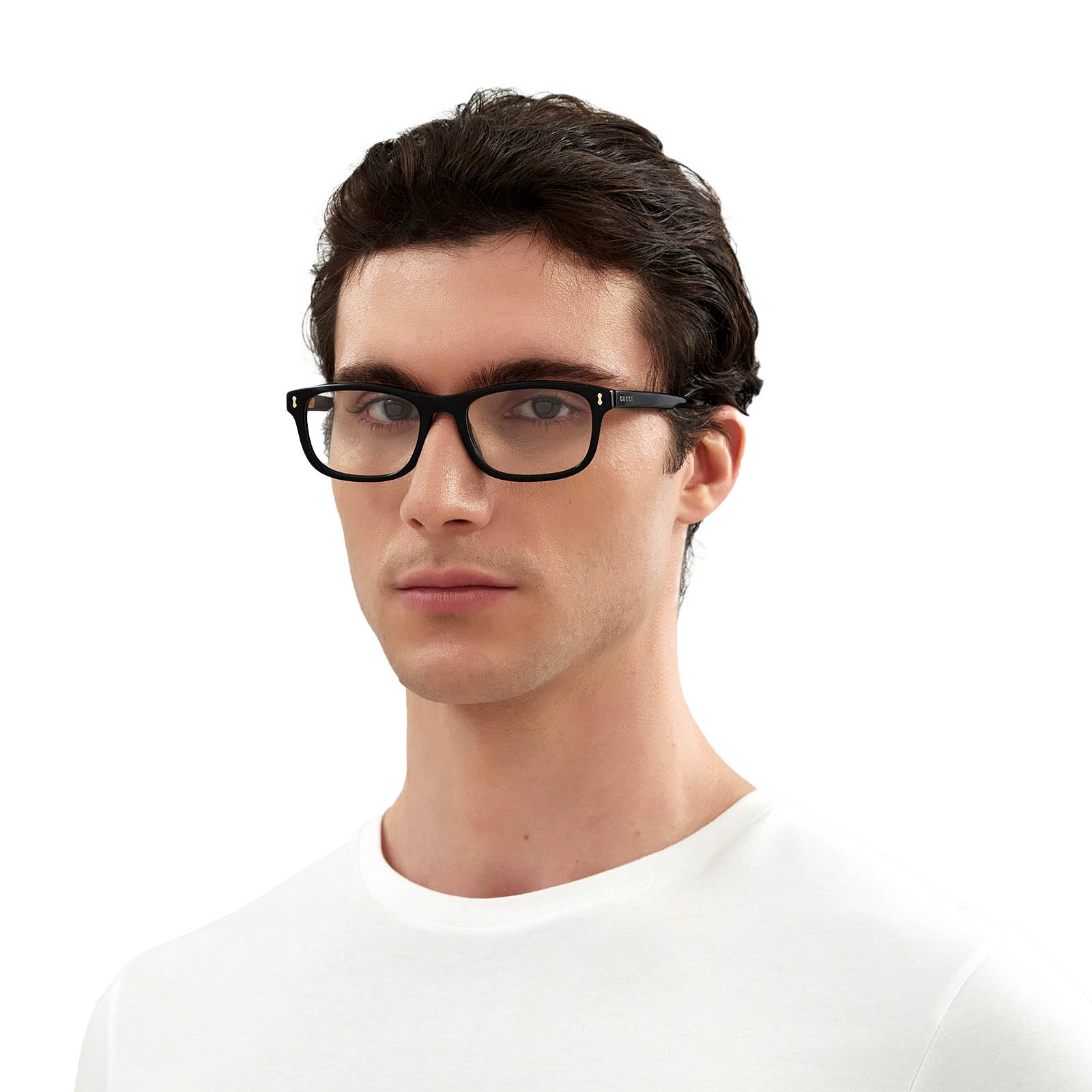 Gucci® Rectangle Eyeglasses: GG1046O color Black 001 - product thumbnail 4/4.