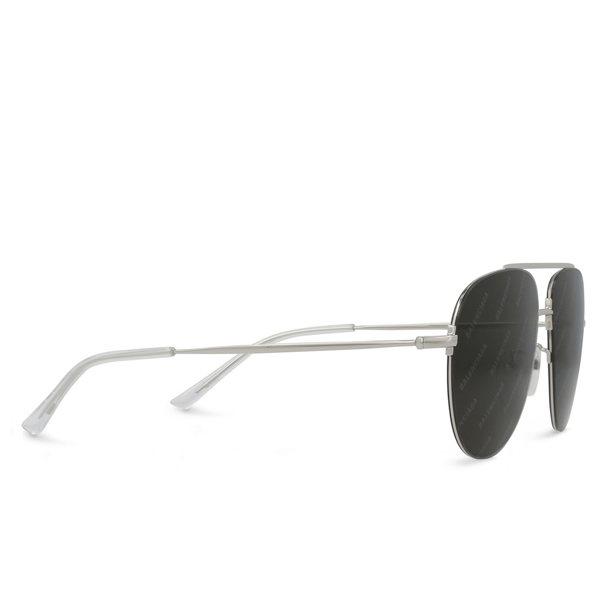 Balenciaga® Aviator Sunglasses: BB0013S color Silver 004 - three-quarters view.