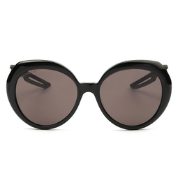 Balenciaga® Round Sunglasses: BB0024S color 004 Black 