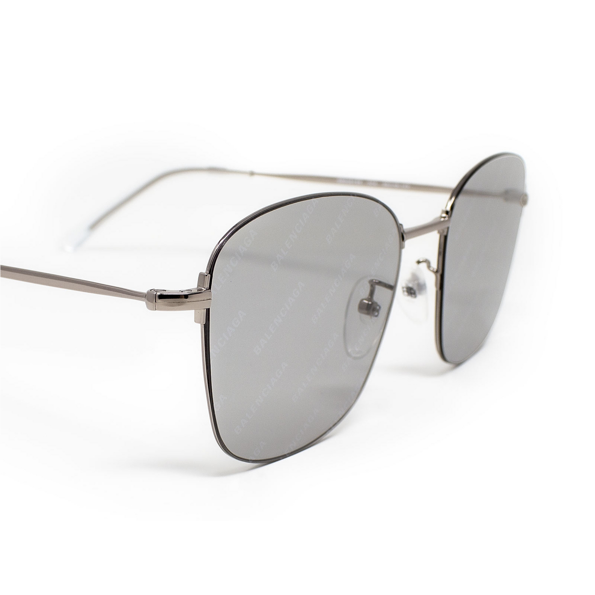 Balenciaga® Square Sunglasses: BB0061SK color Ruthenium 004 - 3/3.