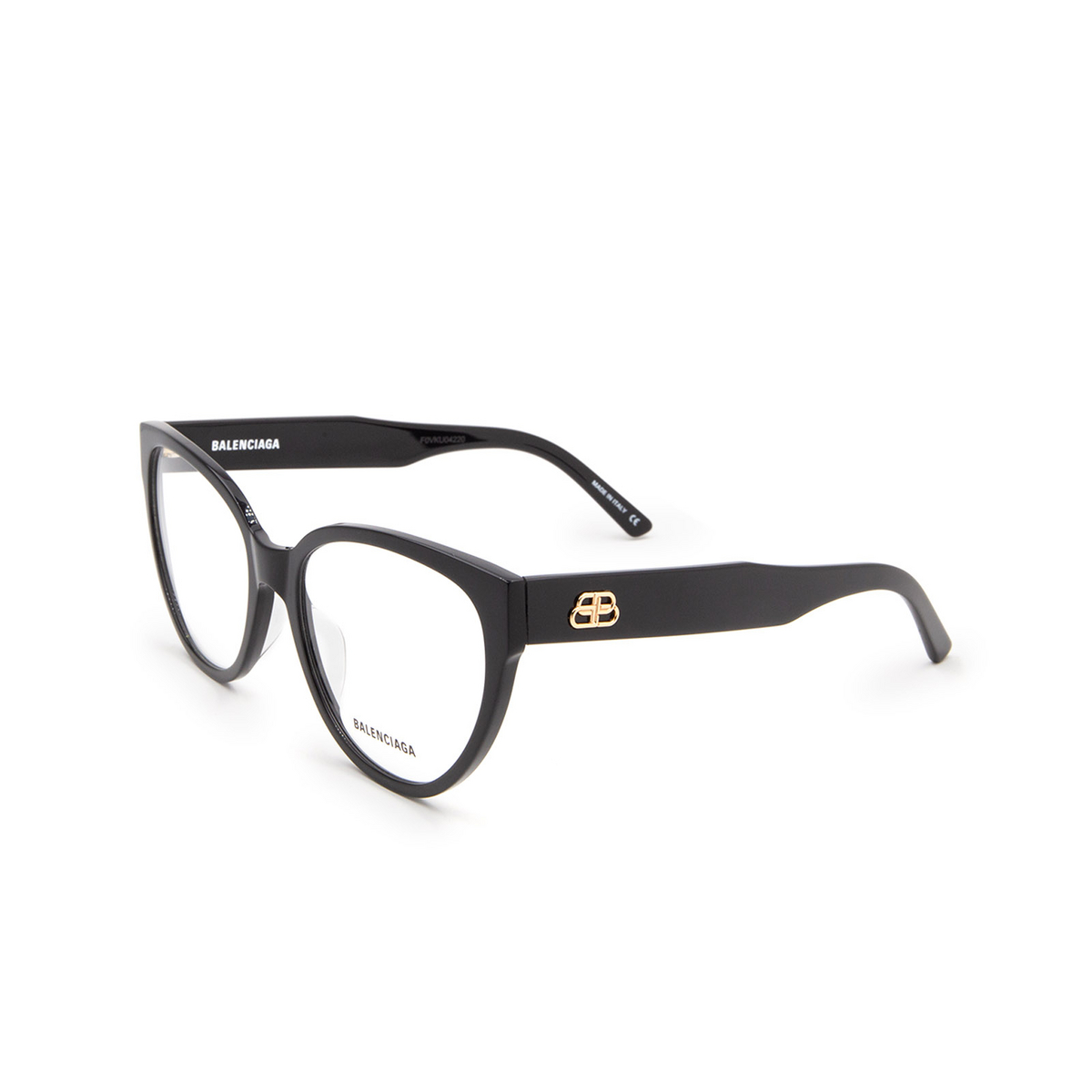 Balenciaga® Butterfly Eyeglasses: BB0064O color Black 001 - product thumbnail 3/4.