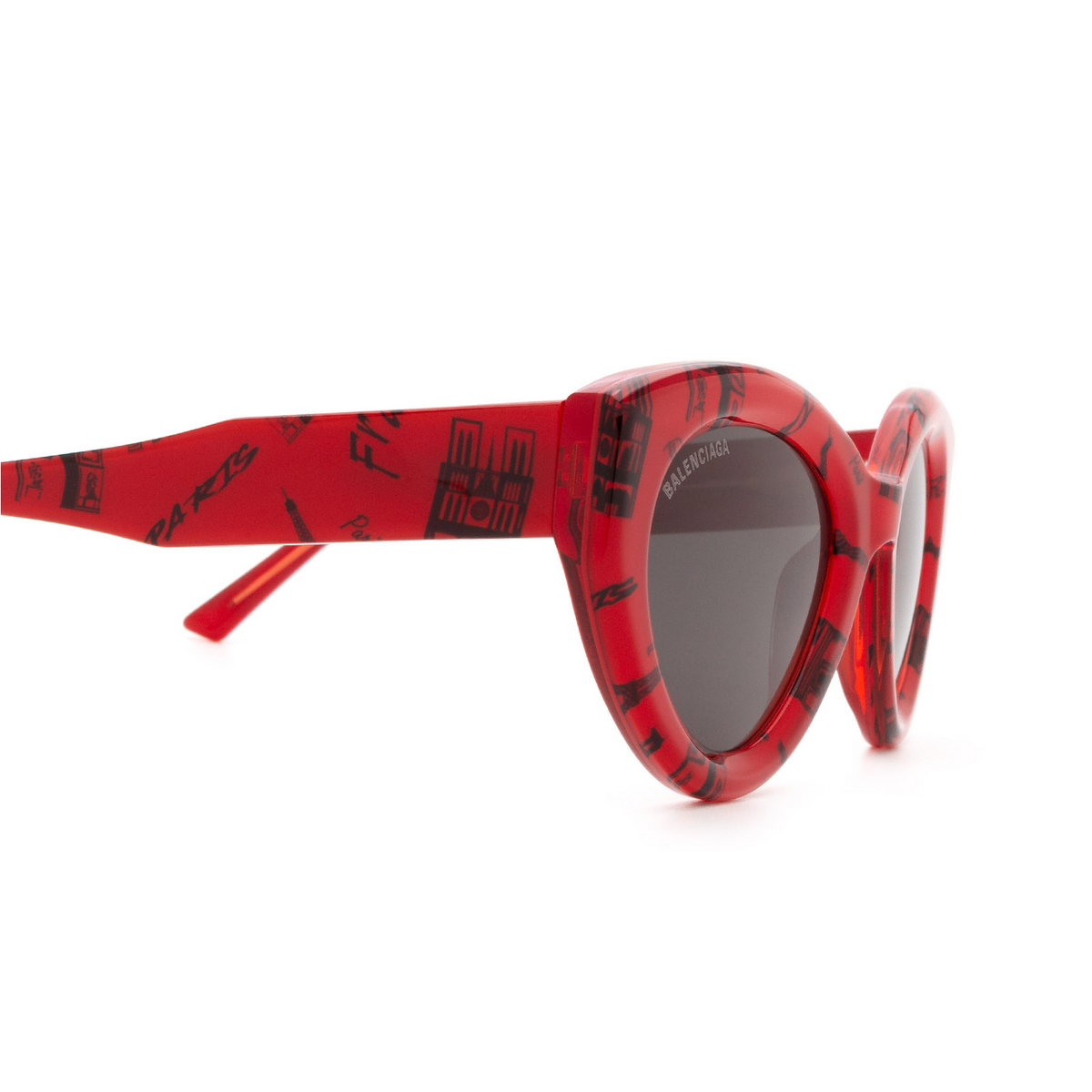 Balenciaga® Cat-eye Sunglasses: BB0073S color Red 003 - 3/3.