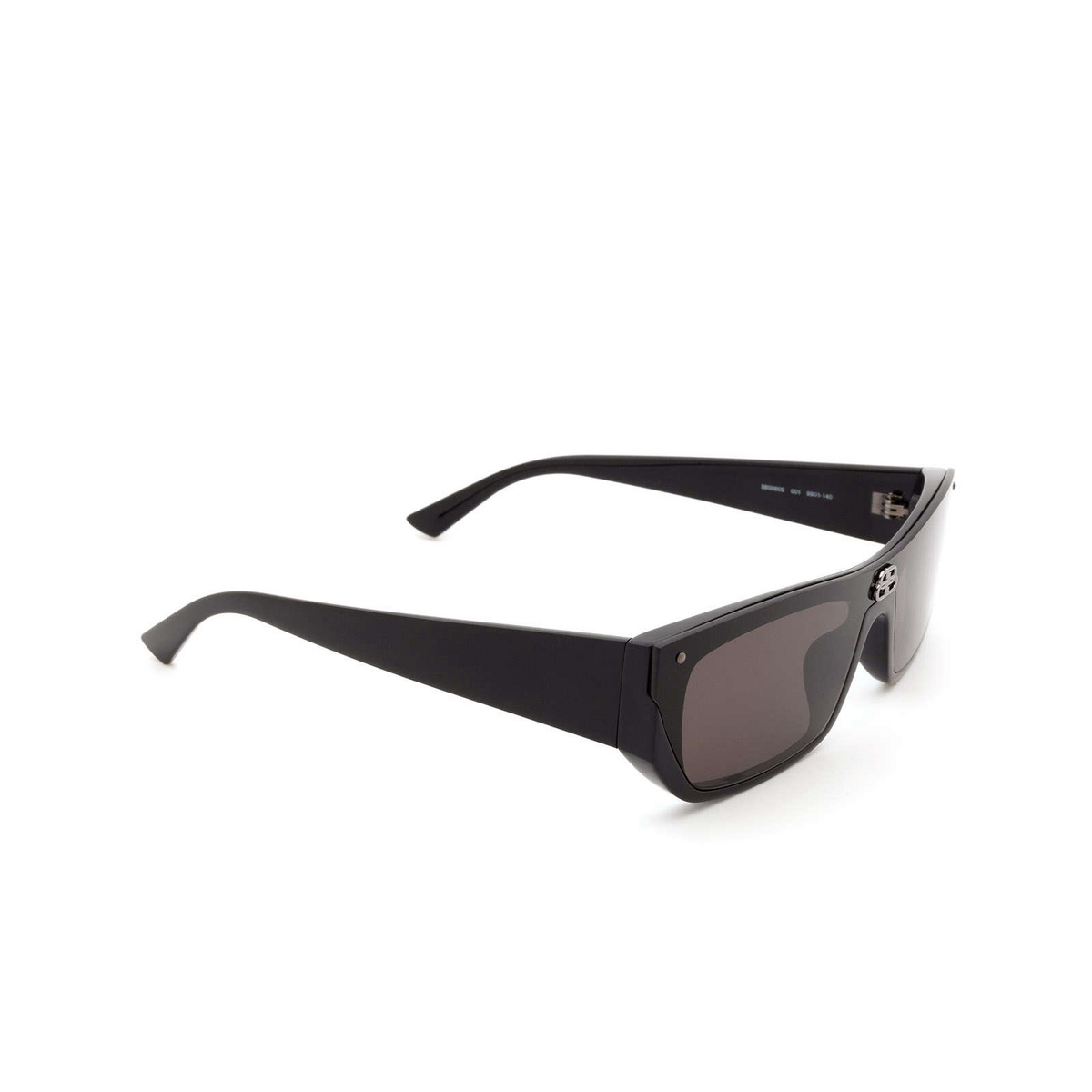 Balenciaga BB0080S Sunglasses 001 Black - three-quarters view
