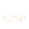 Balenciaga® Irregular Eyeglasses: BB0090O color Gold 003 - product thumbnail 1/3.