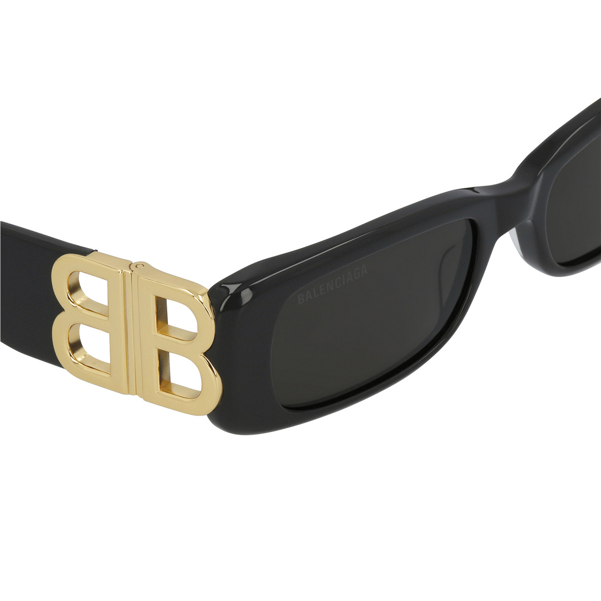 Balenciaga® Rectangle Sunglasses: BB0096S color 001 Black - 3/3