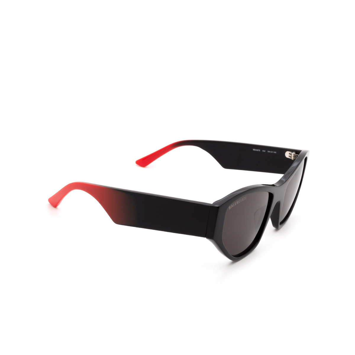 Balenciaga® Cat-eye Sunglasses: BB0097S color 002 Black - 2/3