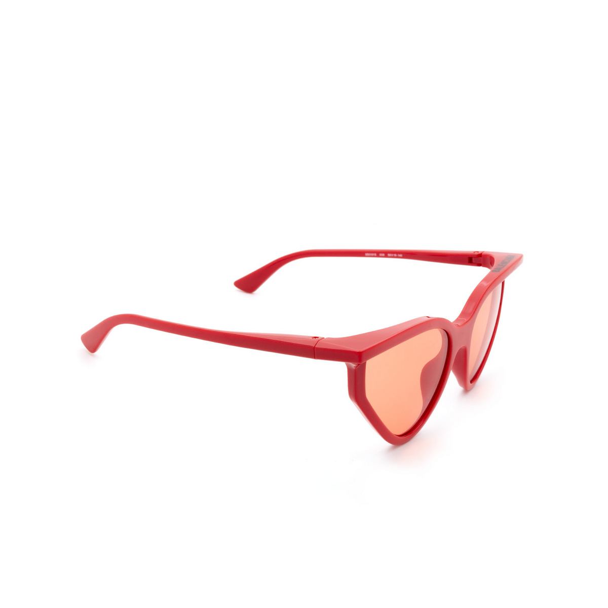 Balenciaga® Square Sunglasses: BB0101S color Red 006 - product thumbnail 2/3.