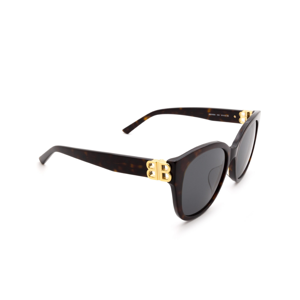 Balenciaga BB0103SA Sunglasses 002 Havana - three-quarters view