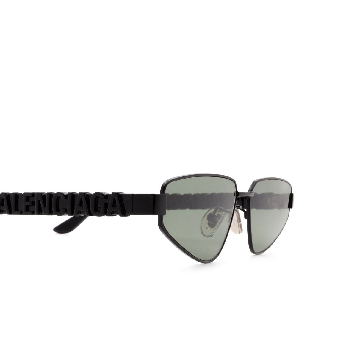Balenciaga® Irregular Sunglasses: BB0107S color 001 Black - 3/3