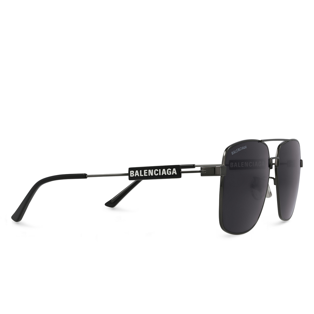 Balenciaga BB0116SA Sunglasses 001 Grey - three-quarters view