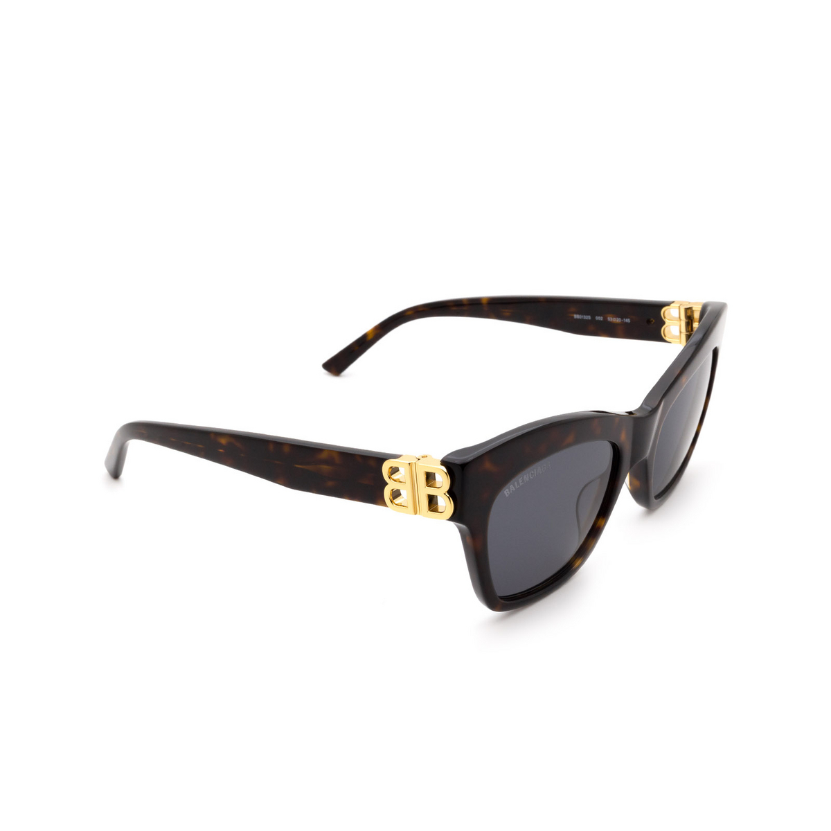 Balenciaga BB0132S Sunglasses 002 Havana - three-quarters view