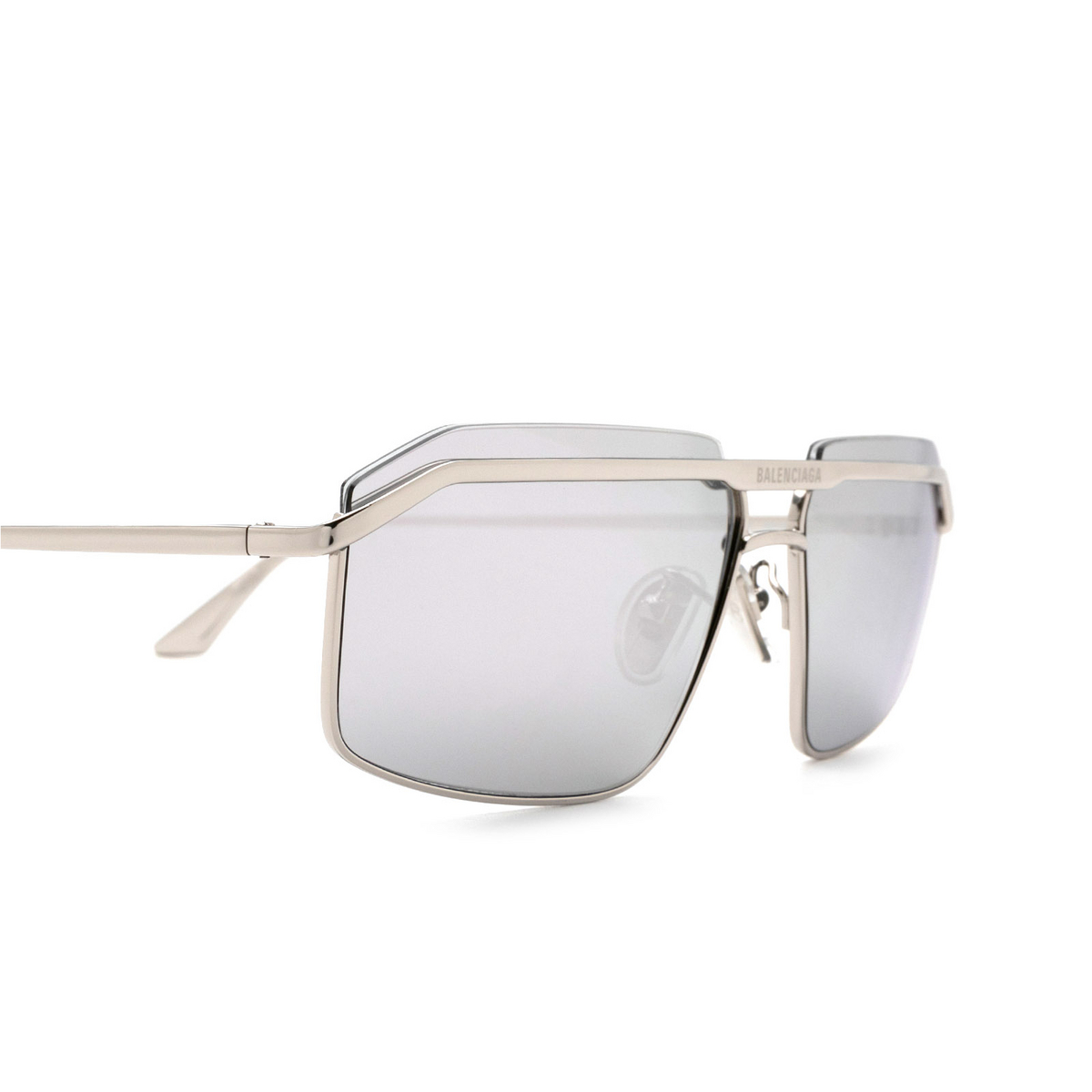 Balenciaga® Rectangle Sunglasses: BB0139S color 003 Silver - 3/3