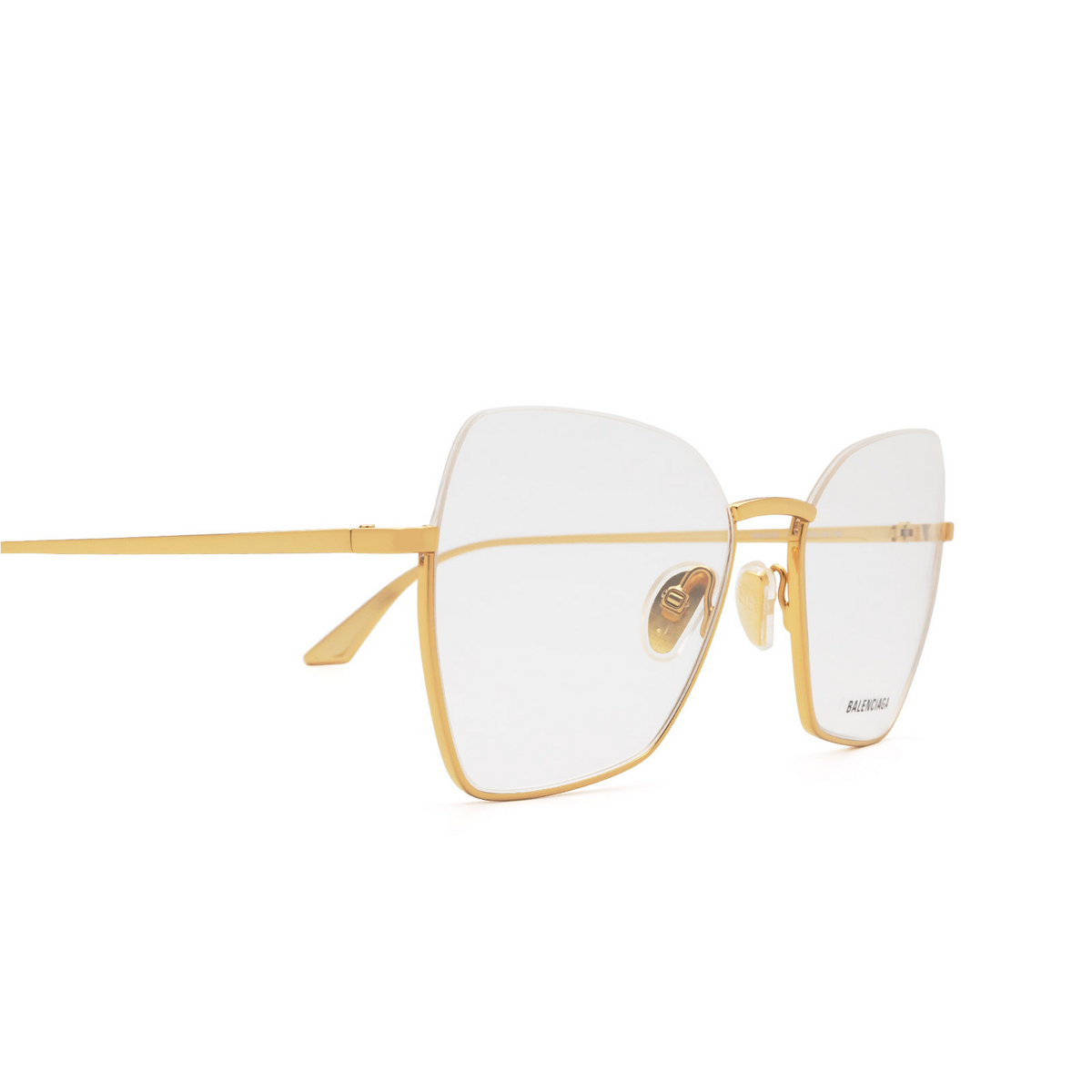 Balenciaga BB0142O Eyeglasses 002 Gold - product thumbnail 3/4