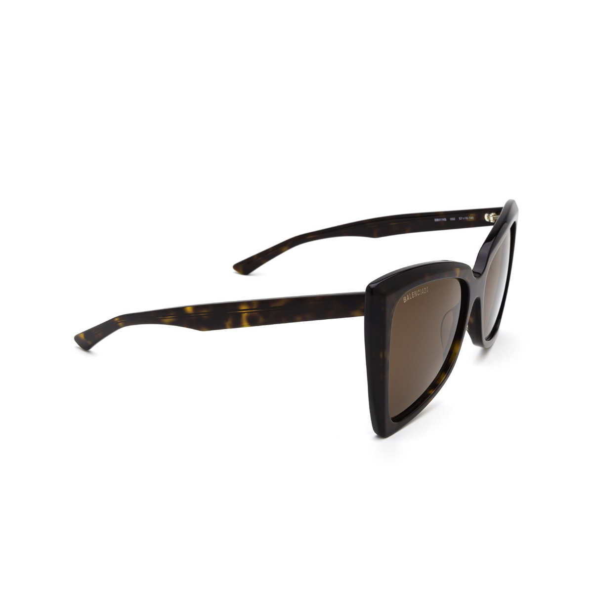 Balenciaga BB0174S Sunglasses 002 Havana - three-quarters view