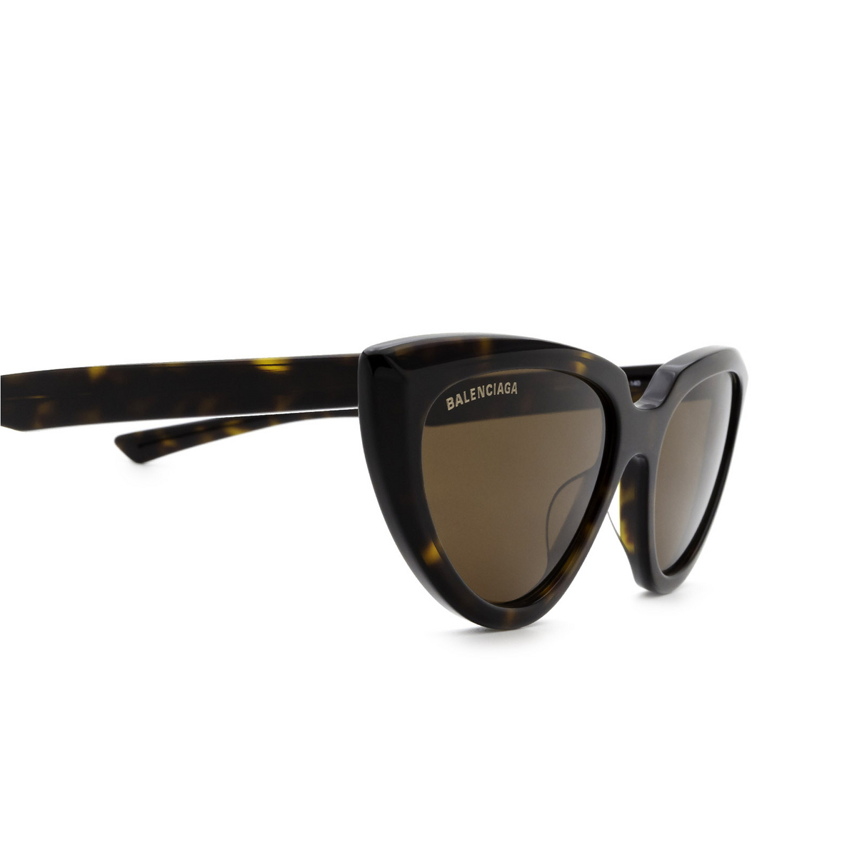 Balenciaga® Cat-eye Sunglasses: BB0182S color Havana 002 - 3/4.