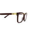 Balenciaga® Rectangle Eyeglasses: BB0186O color Burgundy 003 - product thumbnail 3/4.