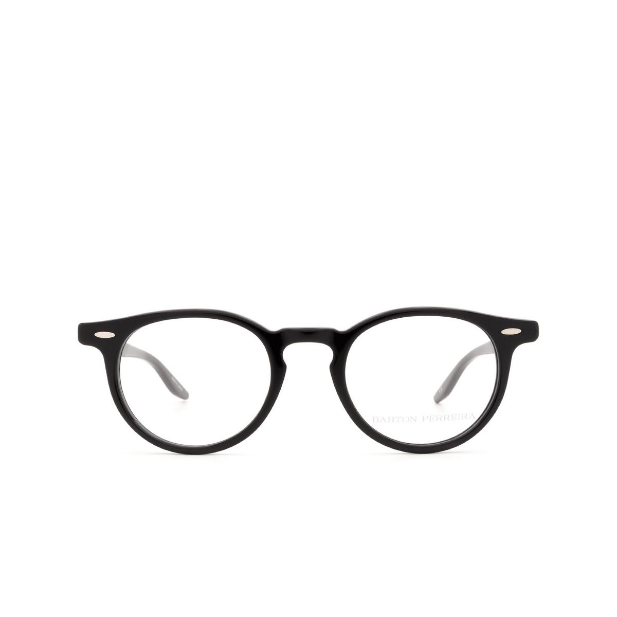 Barton Perreira® Round Eyeglasses: Banks BP5007 color Black 0EJ - front view.