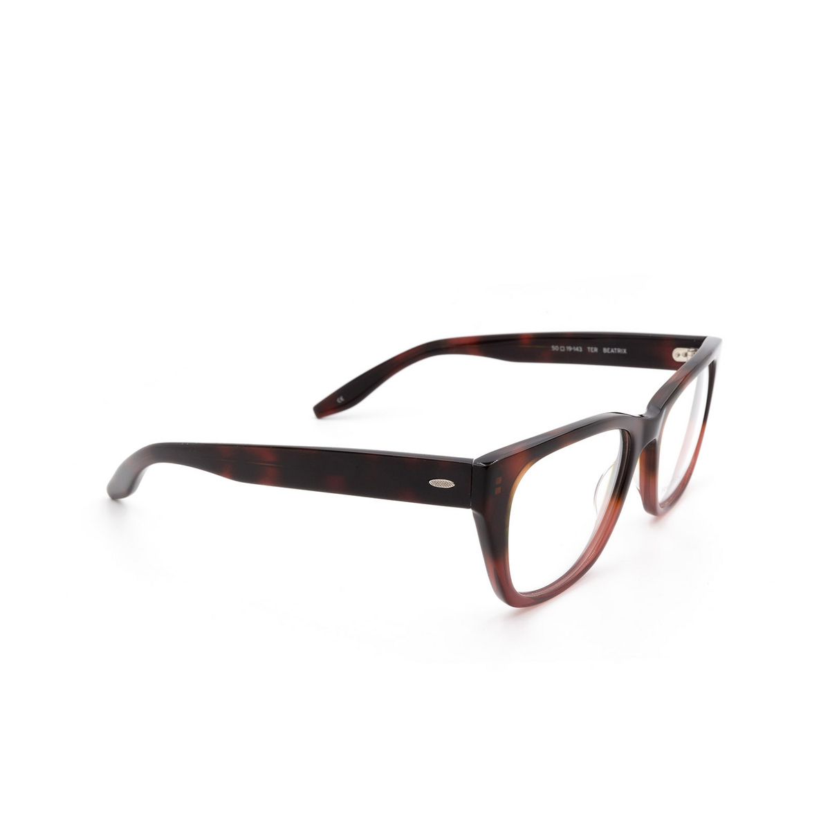 Barton Perreira® Square Eyeglasses: Beatrix color Ter - three-quarters view.