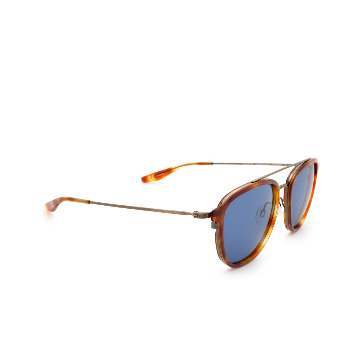 Barton Perreira® Square Sunglasses: Courtier BP0014 color Havana 0ZQ - three-quarters view.