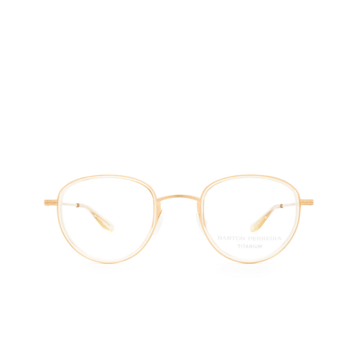 Barton Perreira® Round Eyeglasses: Esky BP5279 color Champagne Gold 0KL - front view.
