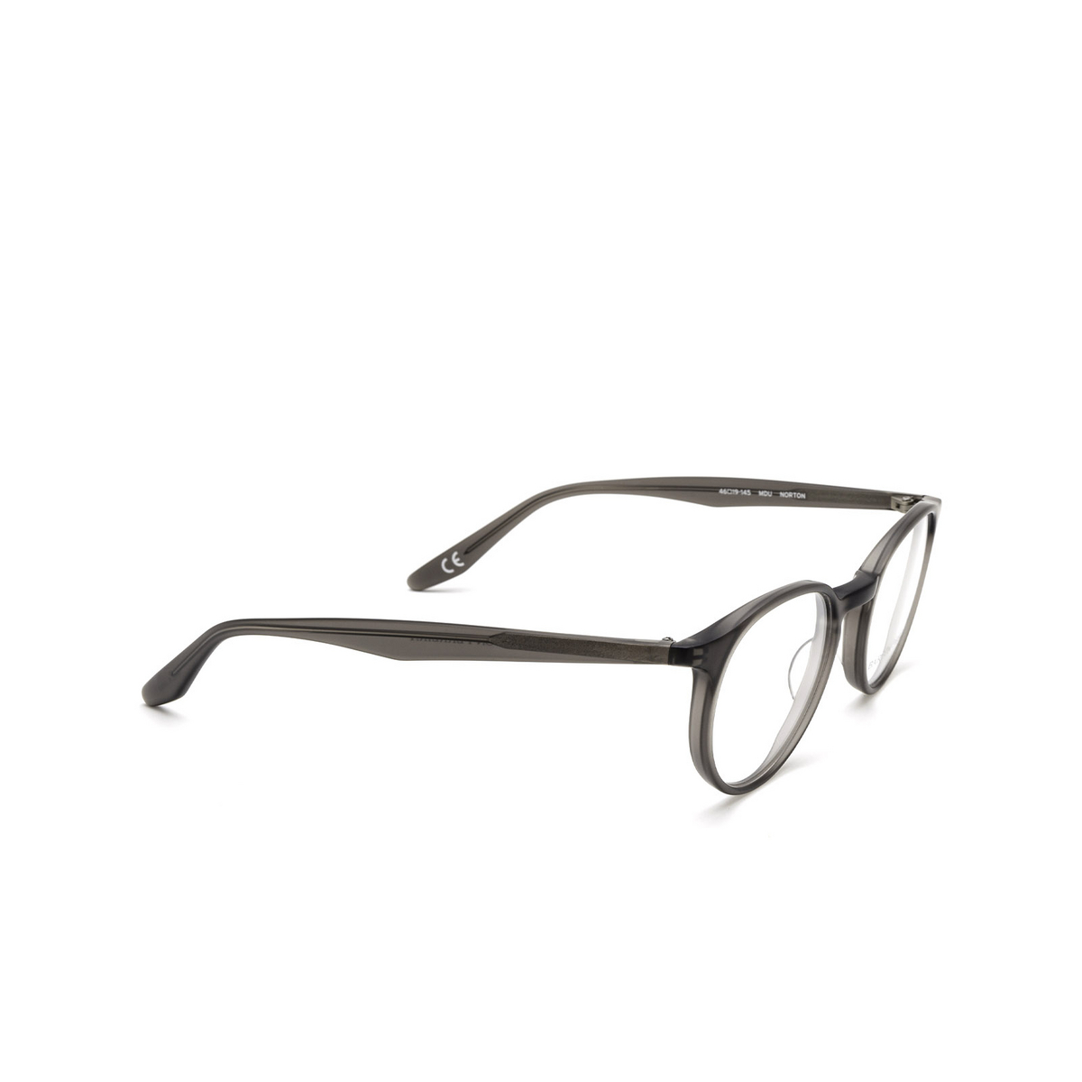 Barton Perreira® Round Eyeglasses: Norton BP5043 color Matte Dusk 1KV - three-quarters view.