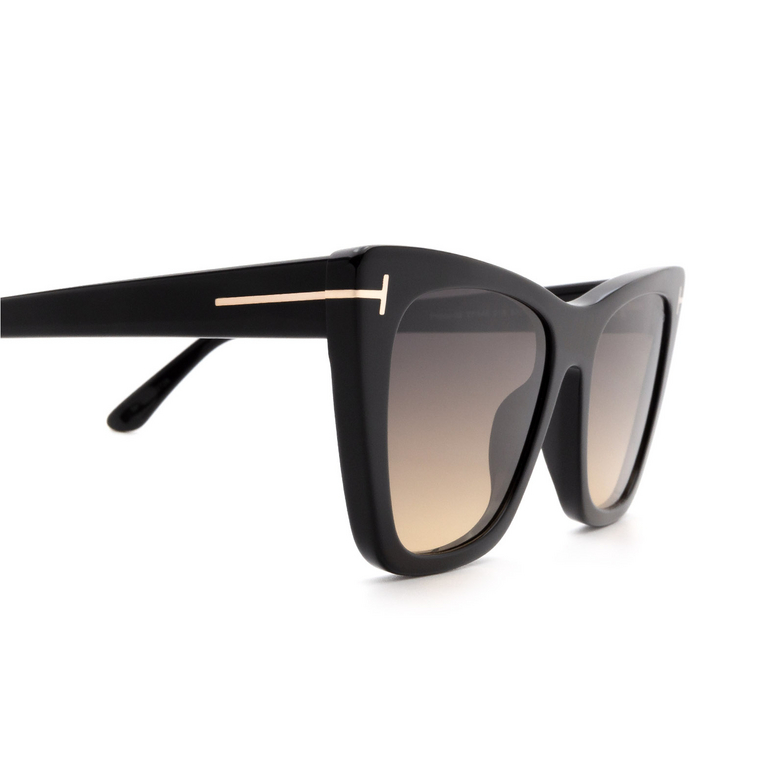 Tom Ford POPPY-02 Sunglasses 01B shiny black - 3/4