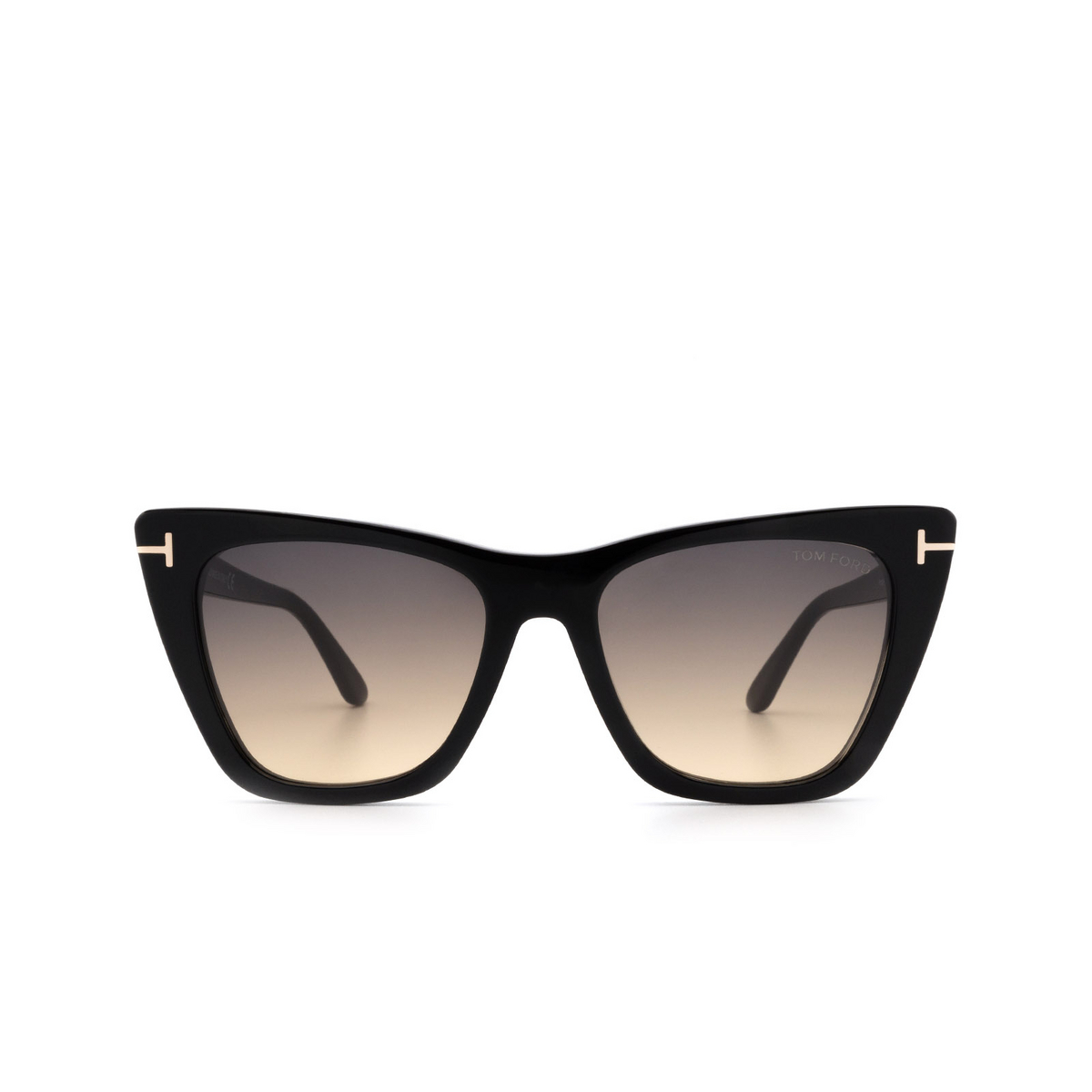 Tom Ford POPPY-02 Sunglasses 01B Shiny Black - front view