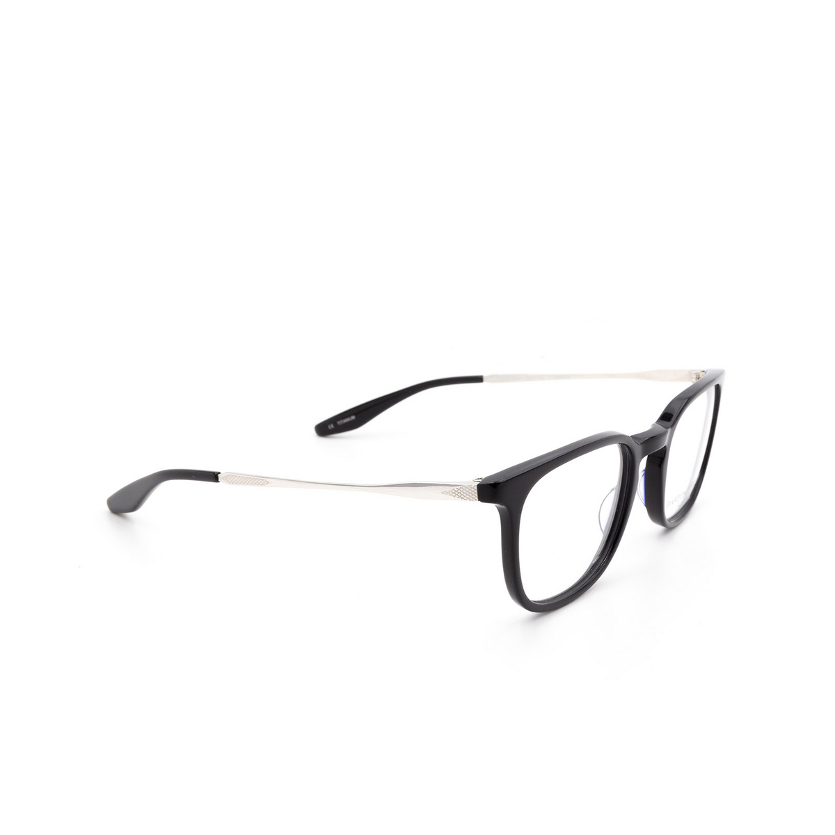 Barton Perreira® Square Eyeglasses: Taupin color Bla/sil - three-quarters view.