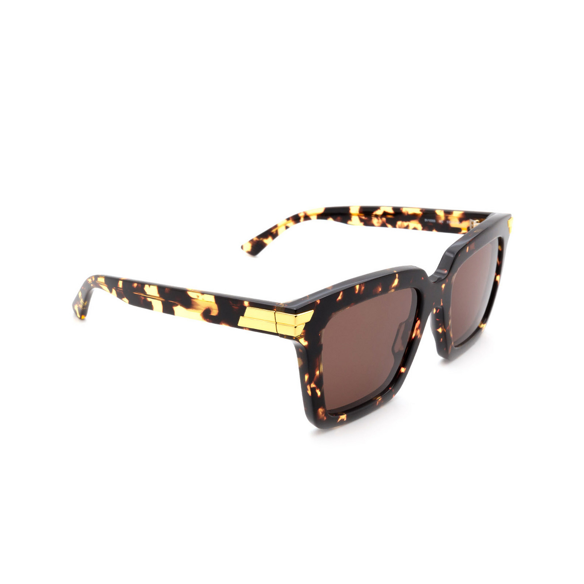 Bottega Veneta BV1005S Sunglasses 002 Havana - three-quarters view