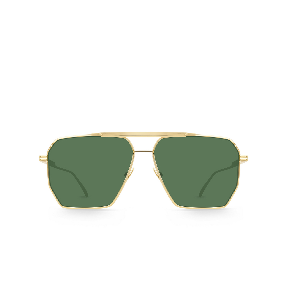 Bottega Veneta® Irregular Sunglasses: BV1012S color Gold 004 - front view.