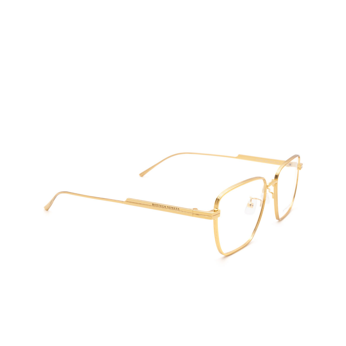 Occhiali da vista Bottega Veneta BV1015O 002 Gold - tre quarti