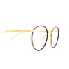 Occhiali da vista Bottega Veneta BV1017O 001 black & gold - anteprima prodotto 3/4