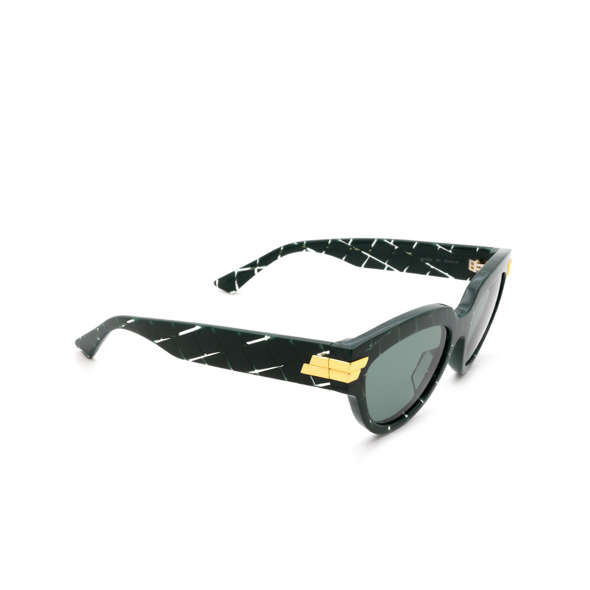 Bottega Veneta BV1035S Sunglasses 004 Green - three-quarters view