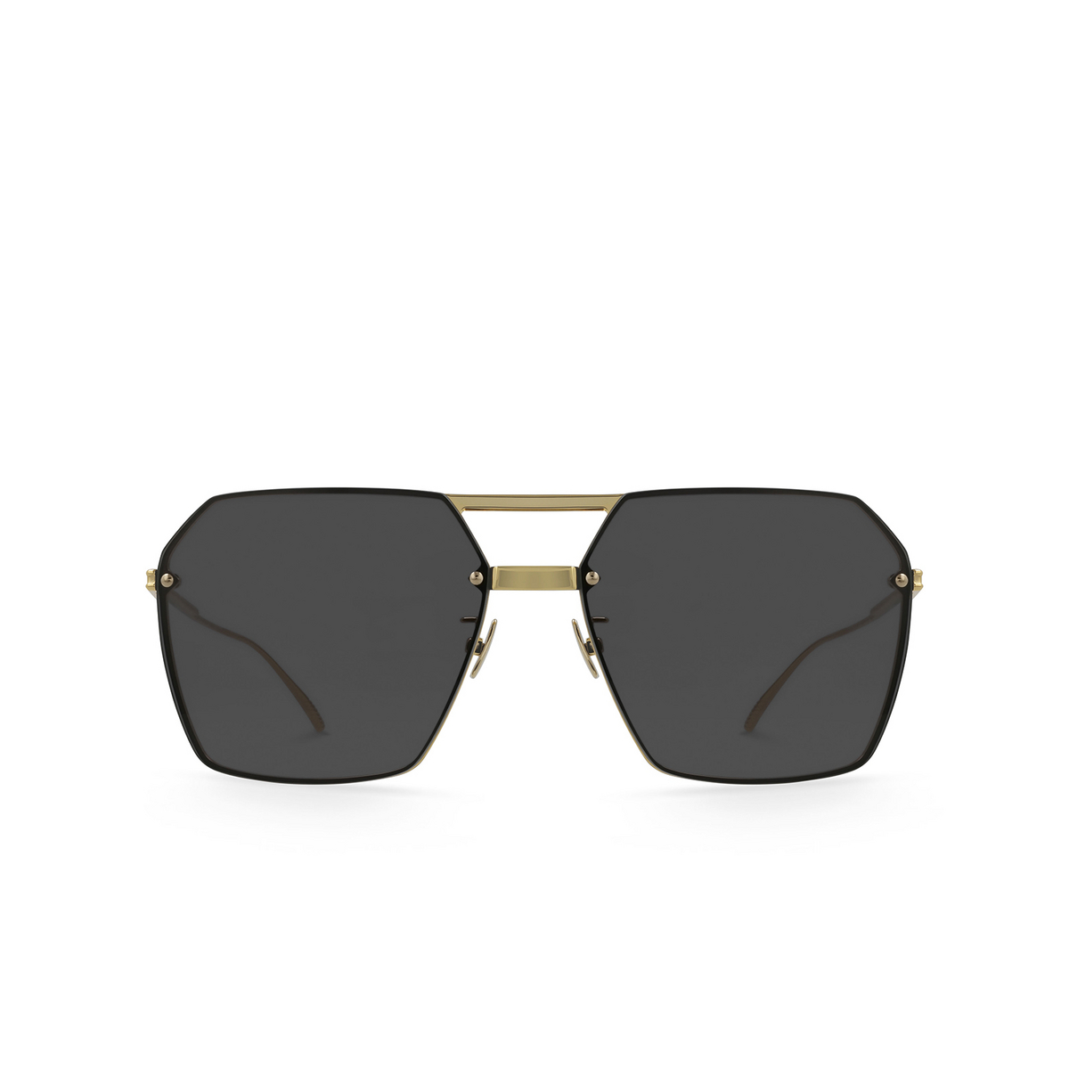 Bottega Veneta® Irregular Sunglasses: BV1045S color Gold 001 - front view.