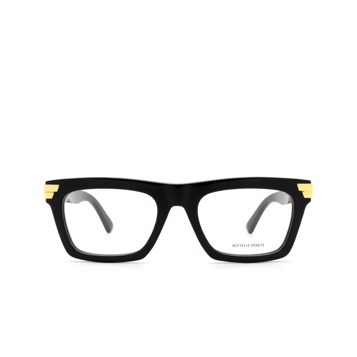Bottega Veneta® Square Eyeglasses: BV1059O color Black 001 - front view.