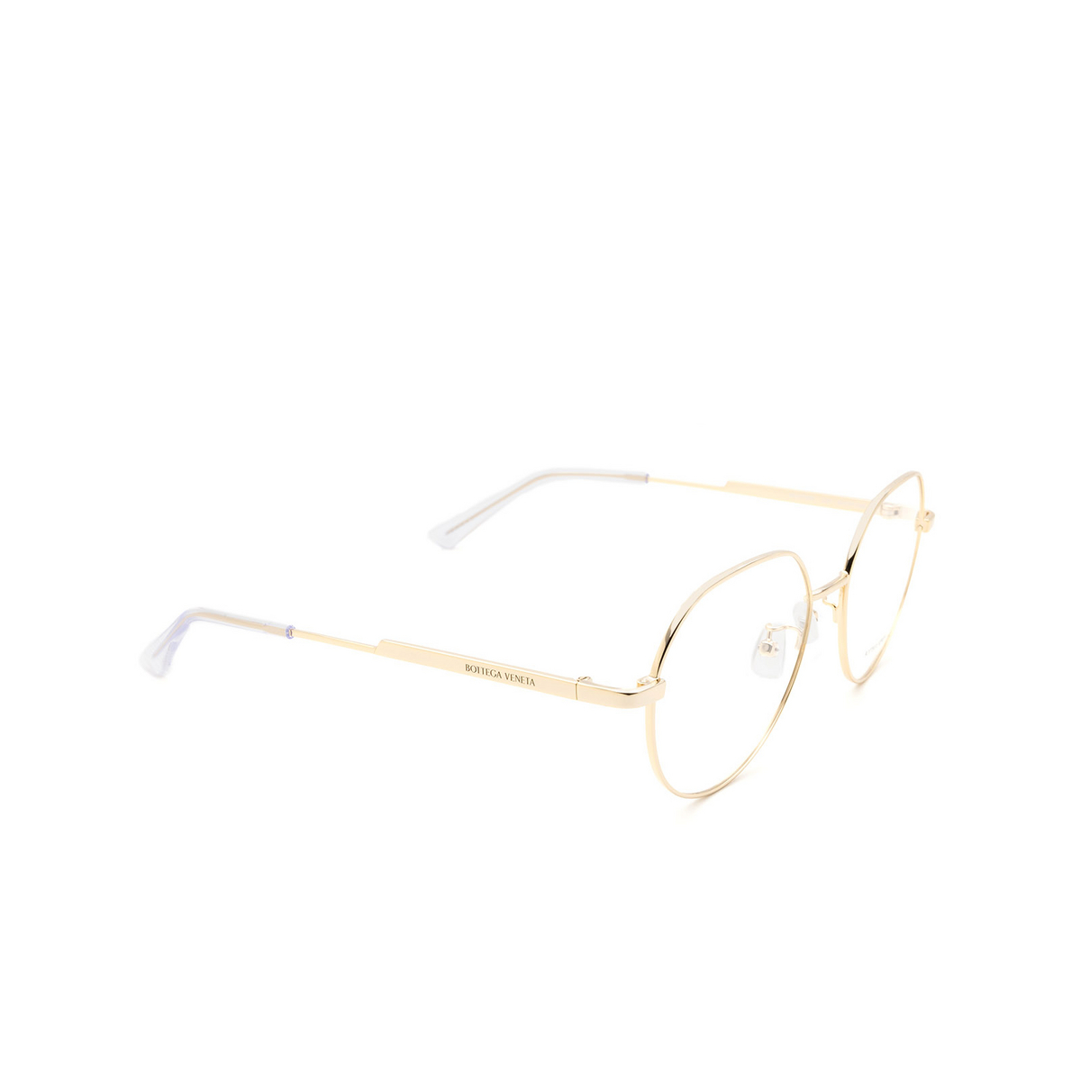 Occhiali da vista Bottega Veneta BV1076OA 002 Gold - tre quarti