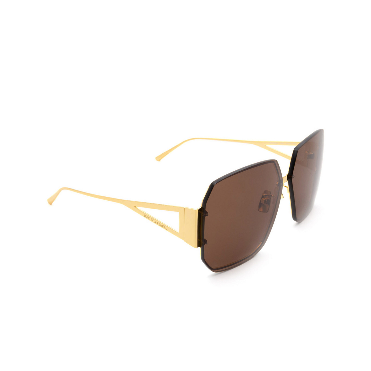 Bottega Veneta BV1085SA Sunglasses 002 Gold - three-quarters view