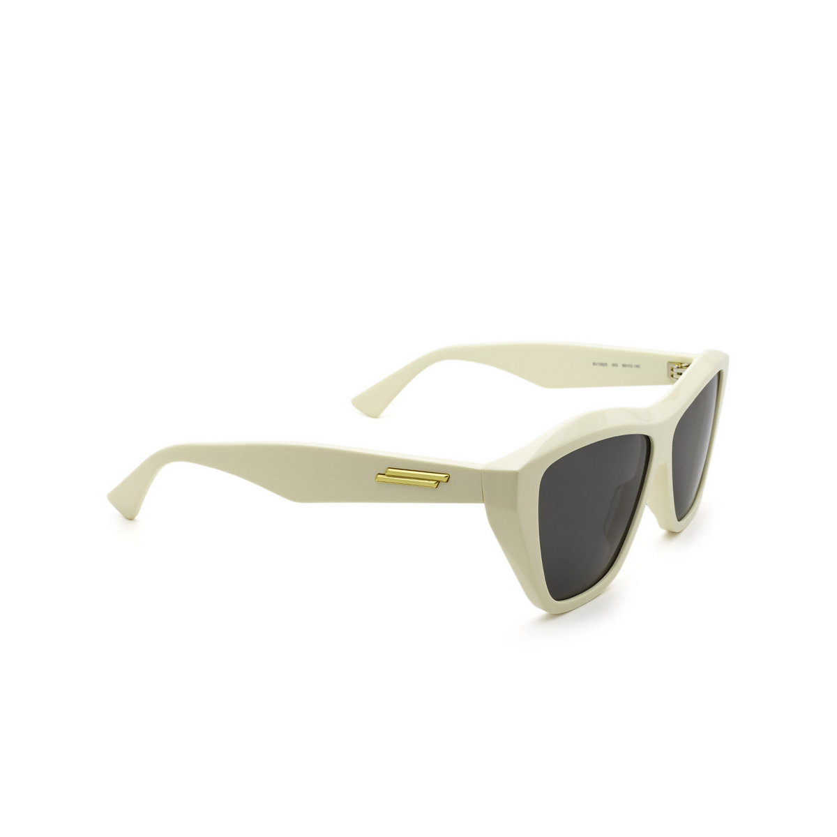 Bottega Veneta® Irregular Sunglasses: BV1092S color Ivory 003 - three-quarters view.