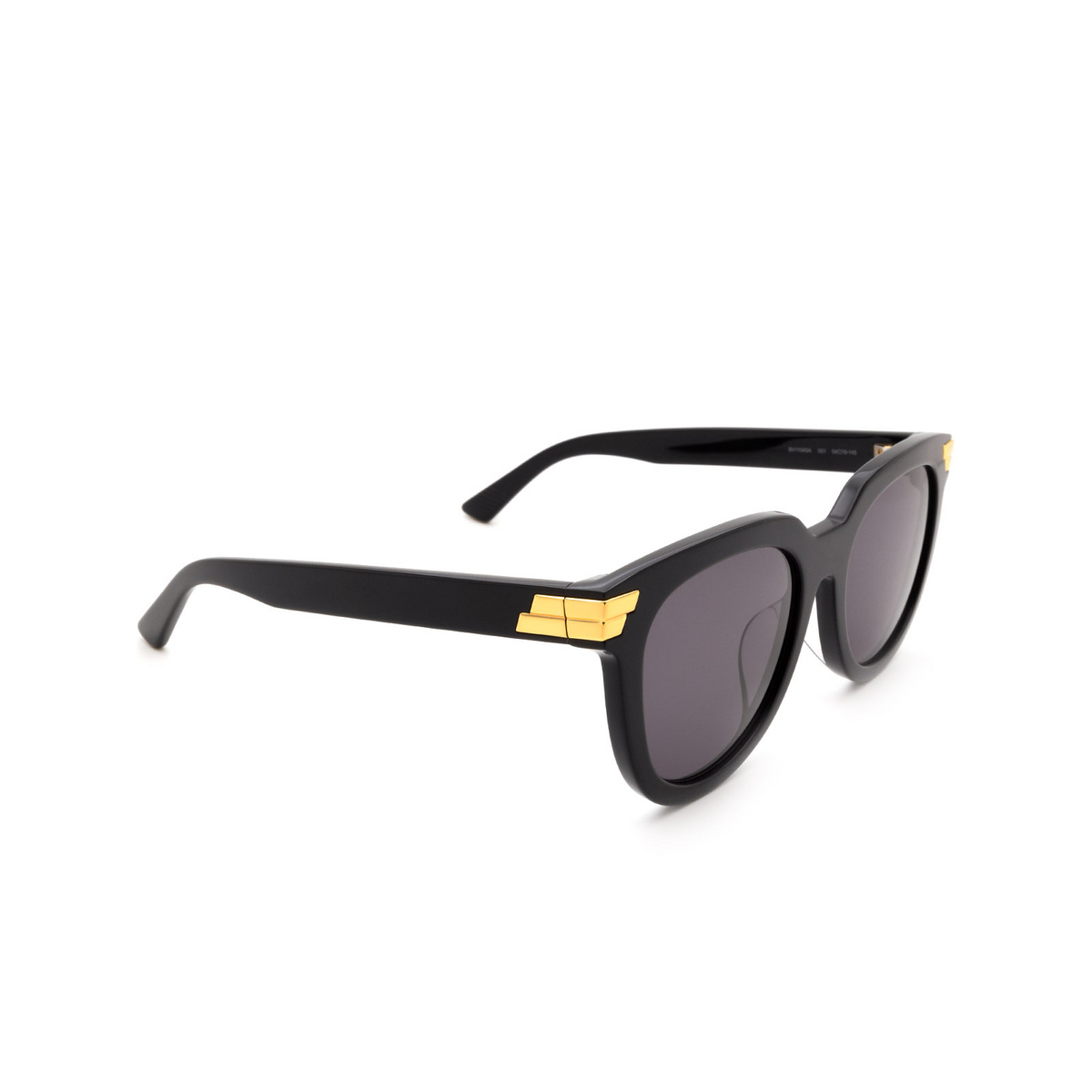 Bottega Veneta BV1104SA Sunglasses 001 Black - three-quarters view