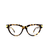 Bottega Veneta® Cat-eye Eyeglasses: BV1106O color Havana 002 - product thumbnail 1/3.