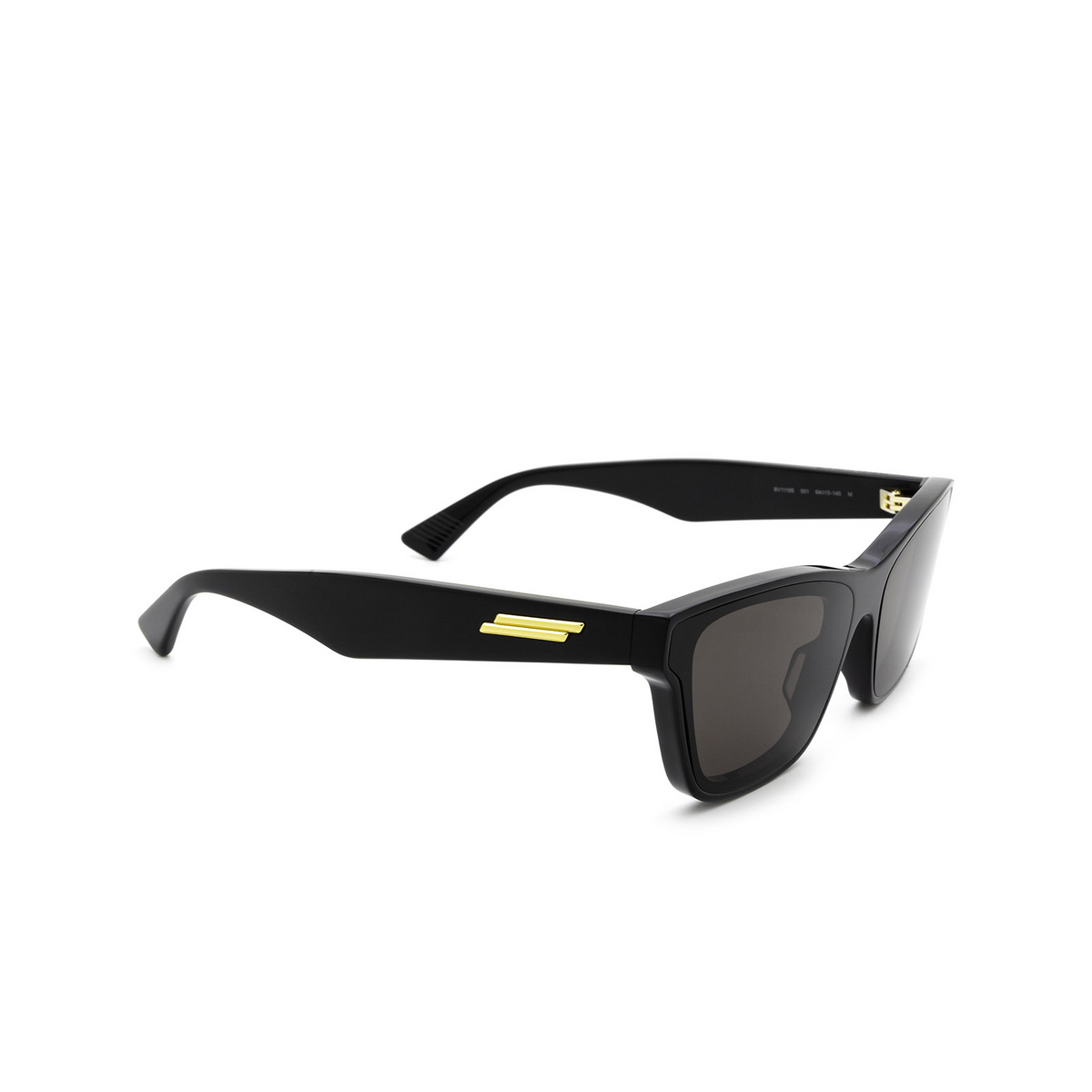 Bottega Veneta BV1119S Sunglasses 001 Black - three-quarters view